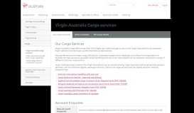 
							         Our Cargo Services | Virgin Australia								  
							    