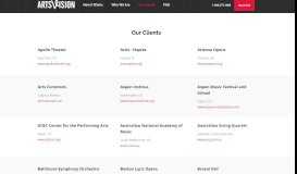 
							         Our Clients | ArtsVision | Artistic management software								  
							    