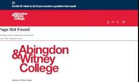 
							         Our college staff are Grade 1! | Abingdon & Witney College								  
							    