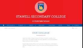 
							         Our College - Stawell Secondary College								  
							    
