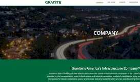 
							         Our Company | Granite Construction								  
							    