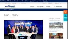 
							         Our Company's History | Mobile Mini								  
							    