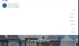 
							         Our Current Clients | Nomadic Real Estate | 202-223-9019								  
							    