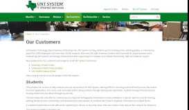 
							         Our Customers | UNT SYSTEM								  
							    