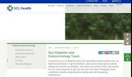 
							         Our Diabetes and Endocrinology Team | SCL Health								  
							    
