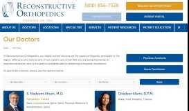 
							         Our Doctors | Reconstructive Orthopedics, Sewell, NJ								  
							    