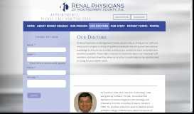 
							         Our Doctors | Renal Physicians of Montgomery County, P.A.								  
							    