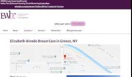 
							         Our Greece Office | Elizabeth Wende Breast Care - Rochester, NY								  
							    