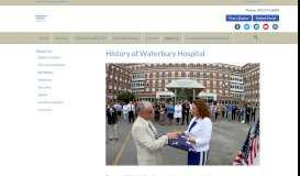 
							         Our History - Waterbury Hospital								  
							    