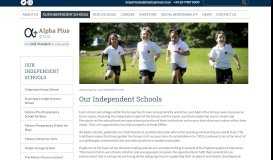 
							         Our Independent Schools | Private Education | Alpha Plus Group								  
							    