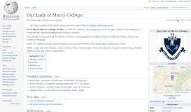
							         Our Lady of Mercy College - Wikipedia								  
							    