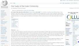 
							         Our Lady of the Lake University - Wikipedia - San Antonio								  
							    