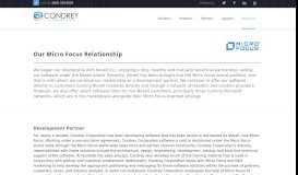 
							         Our Micro Focus Relationship | Condrey Corporation								  
							    