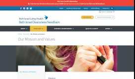 
							         Our Mission and Values - BID–Needham - Beth Israel Deaconess ...								  
							    