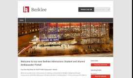 
							         our new Berklee Admissions Student and Alumni Ambassador Portal!								  
							    