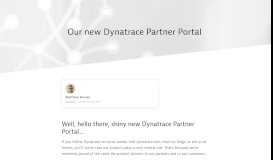 
							         Our new Dynatrace Partner Portal | Dynatrace blog								  
							    
