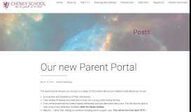 
							         Our new Parent Portal – Cheney School								  
							    