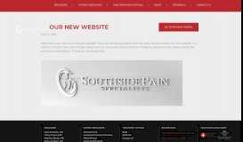 
							         Our New Website - Southside Pain Specialists								  
							    