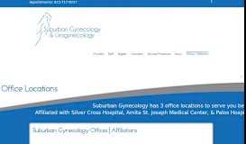 
							         Our Offices | Suburban Gynecology | New Lenox								  
							    