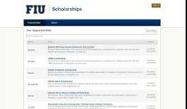 
							         Our Opportunities - FIU Scholarships								  
							    