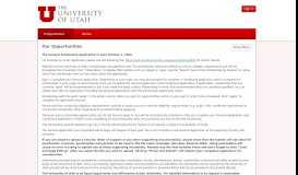 
							         Our Opportunities - University of Utah Scholarships								  
							    