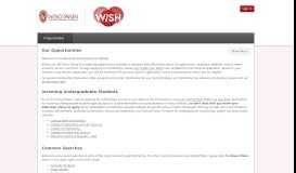
							         Our Opportunities - Wisconsin Scholarship Hub (WiSH)								  
							    