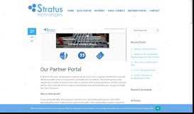 
							         Our Partner Portal - Stratus Technologies								  
							    