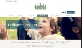 
							         Our Pediatric Care Services in Alexandria, VA | ALL Pediatrics								  
							    