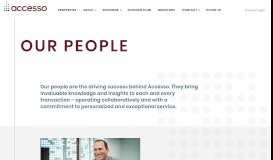 
							         Our People - Accesso								  
							    