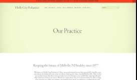 
							         Our Practice — Holly City Pediatrics								  
							    
