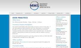 
							         Our Practice - Midwest Medical Specialists								  
							    