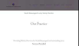 
							         Our Practice — South Beauregard Medical Center								  
							    
