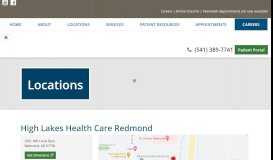 
							         Our Primary Care Office in Redmond, OR | High Lakes Health Care								  
							    