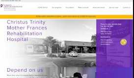 
							         Our programs | Christus Trinity Mother Frances Rehabilitation Hospital ...								  
							    