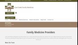 
							         Our Providers | Coal Creek Family Medicine								  
							    