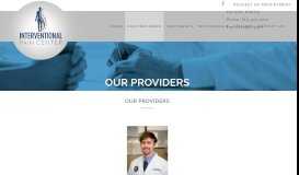 
							         OUR PROVIDERS - Interventional Pain Center								  
							    
