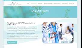 
							         Our Providers | OB/GYN Associates of Lafayette								  
							    