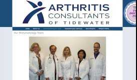 
							         Our Rheumatology Team - Arthritis Consultants of Tidewater								  
							    