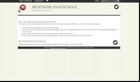 
							         Our School - Montrose High School								  
							    