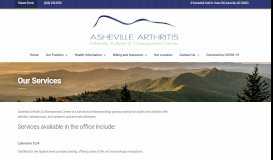 
							         Our Services – Asheville Arthritis								  
							    