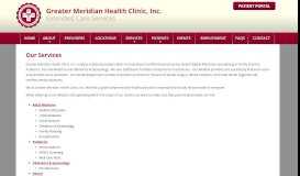 
							         Our Services | Greater Meridian Health Clinic, Inc.								  
							    