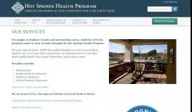 
							         Our Services | Hot Springs Health Program								  
							    