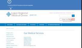 
							         Our Services - Logan Regional Medical Center								  
							    