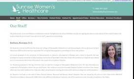 
							         Our Staff - Mesa Doctor - Sunrise Women's Healthcare - Doctors in ...								  
							    