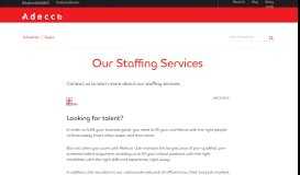 
							         Our Staffing Services | Adecco USA								  
							    