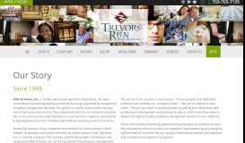 
							         Our Story - Trevors Run								  
							    