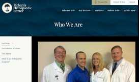 
							         Our Story – Who We Are - Richards Orthopaedic Center								  
							    
