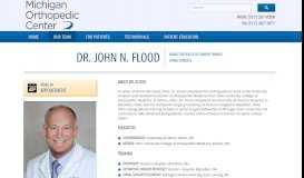 
							         Our Team: Dr. John N. Flood | Michigan Orthopedic Center								  
							    