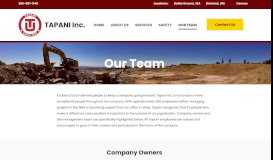 
							         Our Team - TAPANI Inc.								  
							    