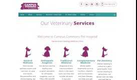
							         Our Veterinary Services | Campus Commons Pet Hospital								  
							    
